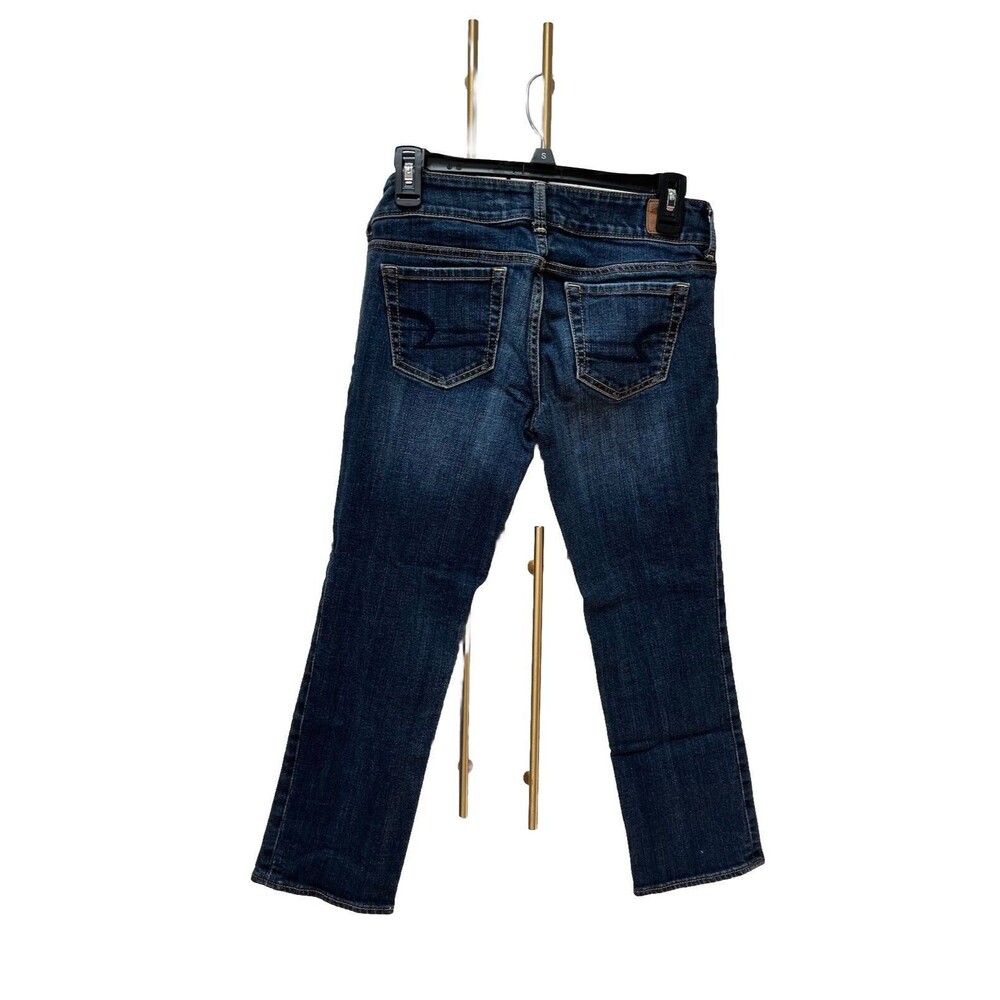 American Eagle Cropped Distressed Denim Women's Size 6 Regular Stretch Jeans - Picture 4 of 5